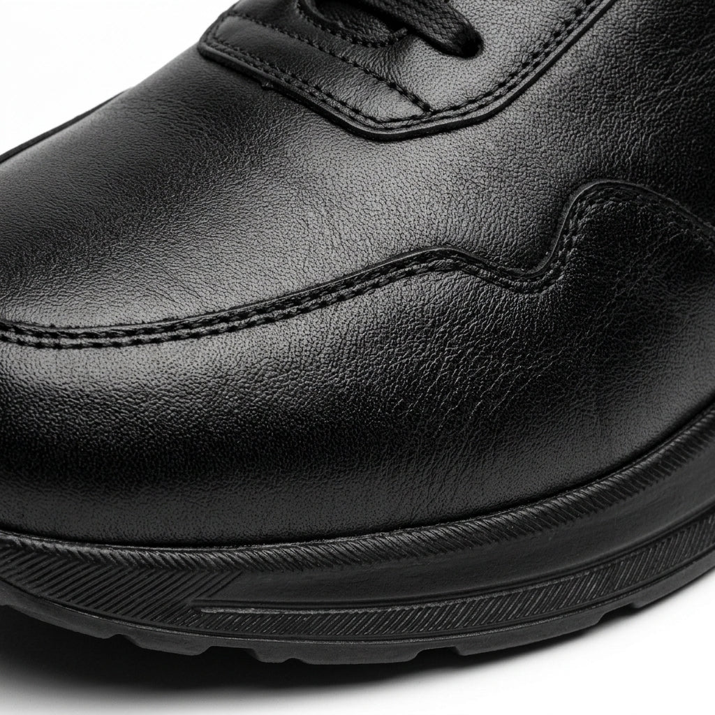 Adidasi barbati din piele naturală, M - 103, negru TNG - Paul Style