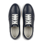 Adidasi barbati din piele naturală, M - 104, blue - t alba - Paul Style