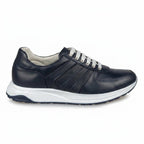 Adidasi barbati din piele naturală, M - 104, blue - t alba - Paul Style