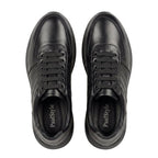 Adidasi barbati din piele naturală, M - 104, negru - tng - Paul Style