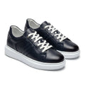 Adidasi barbati din piele naturală, M-105, blue - Paul Style