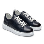 Adidasi barbati din piele naturală, M-105, blue - Paul Style