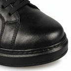 Adidasi barbati din piele naturală, M - 105, negru - Paul Style