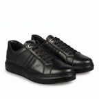 Adidasi barbati din piele naturală, M - 105, negru - Paul Style