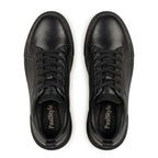 Adidasi barbati din piele naturală, M - 106, negru - PR - Paul Style