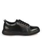 Adidasi barbati din piele naturală, M - 106, negru - PR - Paul Style