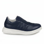 Adidasi barbati din piele naturală, M - 107, bleumarin - Paul Style