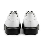 Adidasi barbati din piele naturală, M - 112, alb - Paul Style