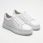Adidasi barbati din piele naturală, M-112, alb - Paul Style