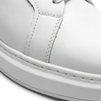 Adidasi barbati din piele naturală, M-112, alb - Paul Style