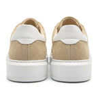 Adidasi barbati din piele naturală, M - 112, bej - velur - Paul Style