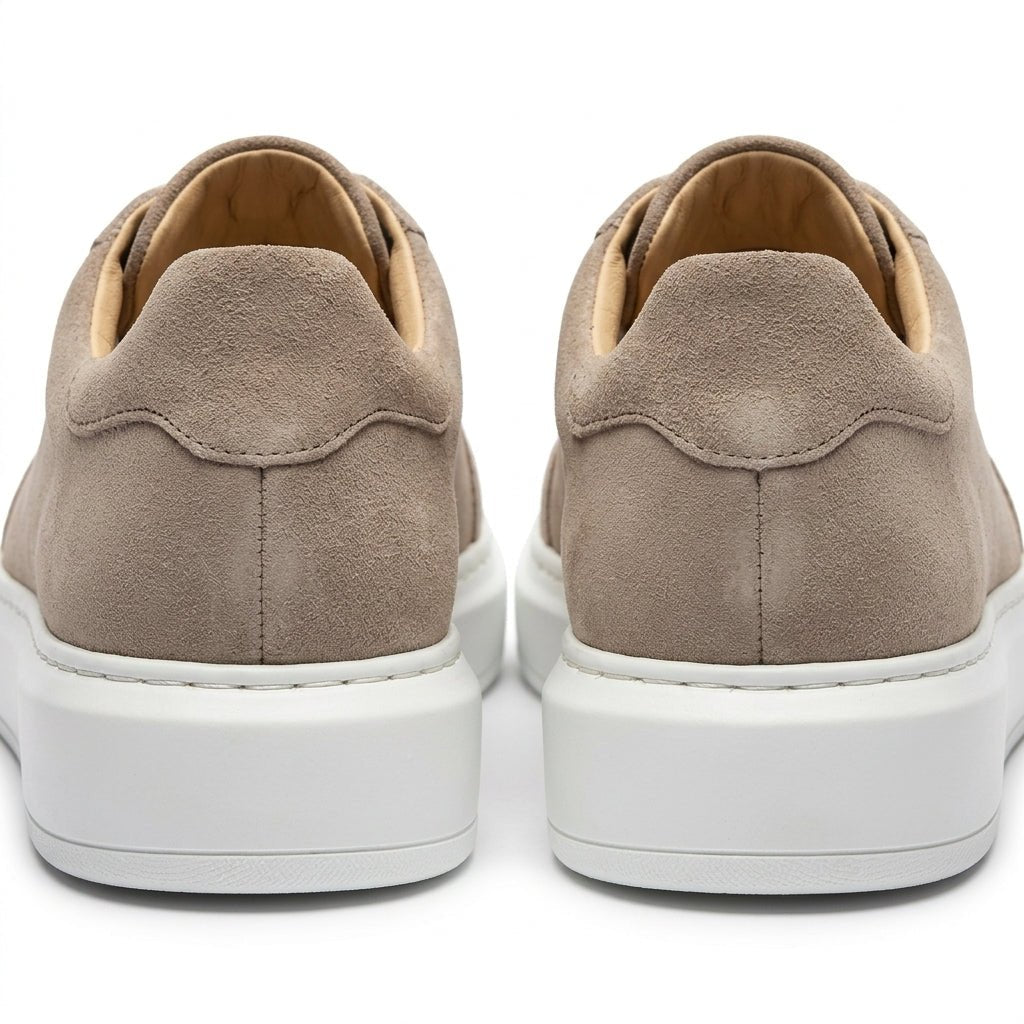 Adidasi barbati din piele naturală, M-112, bej-velur tMax - Paul Style