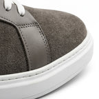 Adidasi barbati din piele naturală, M-112, gri-velur ta - Paul Style