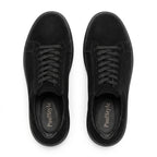 Adidasi barbati din piele naturală, M - 112, negru - velur - Paul Style