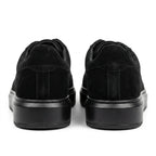 Adidasi barbati din piele naturală, M - 112, negru - velur - Paul Style