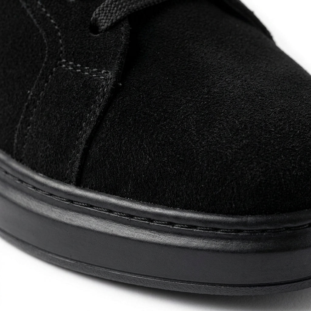 Adidasi barbati din piele naturală, M - 112, negru - velur - Paul Style