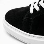 Adidasi barbati din piele naturală, M-112, negru-velur ta - Paul Style