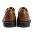 Adidasi barbati din piele naturală, M-329, maro-tng - Paul Style