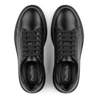 Adidasi barbati din piele naturală, M-329, negru - Paul Style