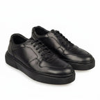 Adidasi barbati din piele naturală, M - 870, negru - Paul Style