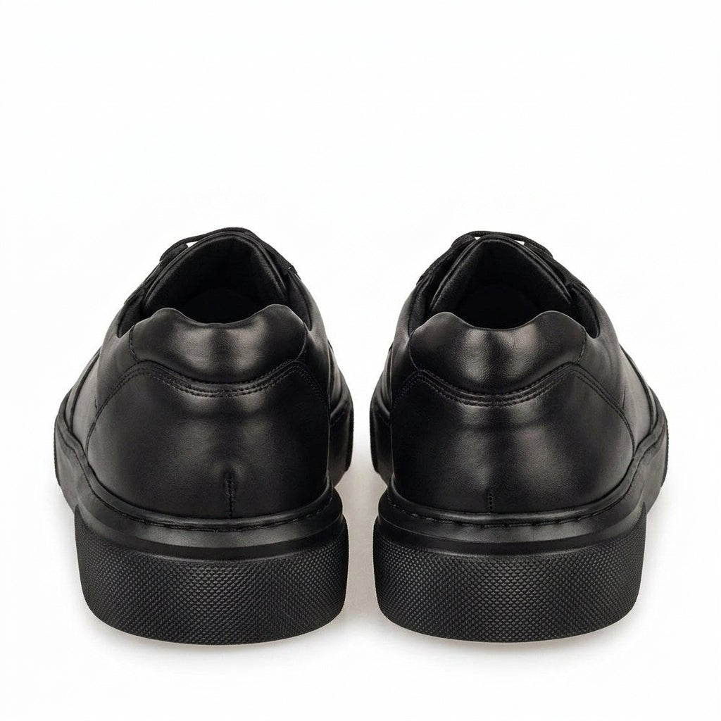 Adidasi barbati din piele naturală, M - 870, negru - Paul Style