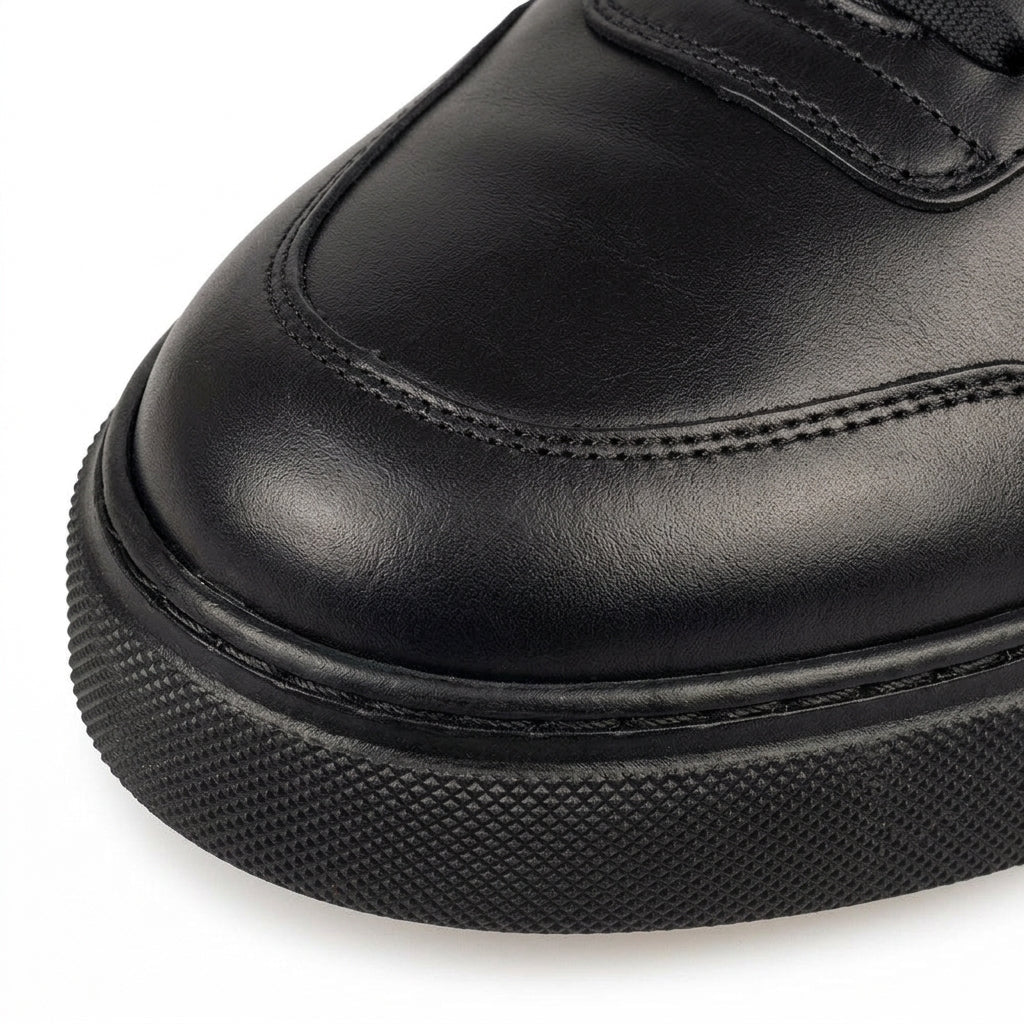 Adidasi barbati din piele naturală, M - 870, negru - Paul Style