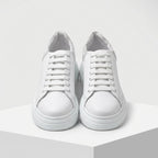 Adidasi dama alb, A - 287, din piele naturala - Paul Style