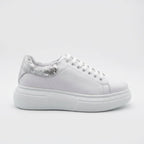 Adidasi dama alb, A - 287, din piele naturala - Paul Style