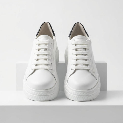 Adidasi dama alb, piele naturala, Asti - 207 - Paul Style