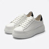 Women's white sneakers, natural leather, Asti-207