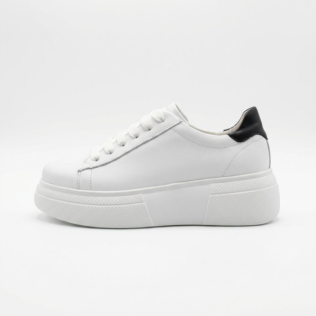 Adidasi dama alb, piele naturala, Asti - 207 - Paul Style