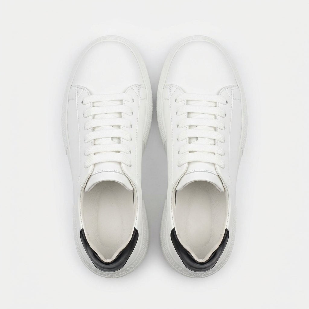 Adidasi dama alb, piele naturala, Asti - 207 - Paul Style