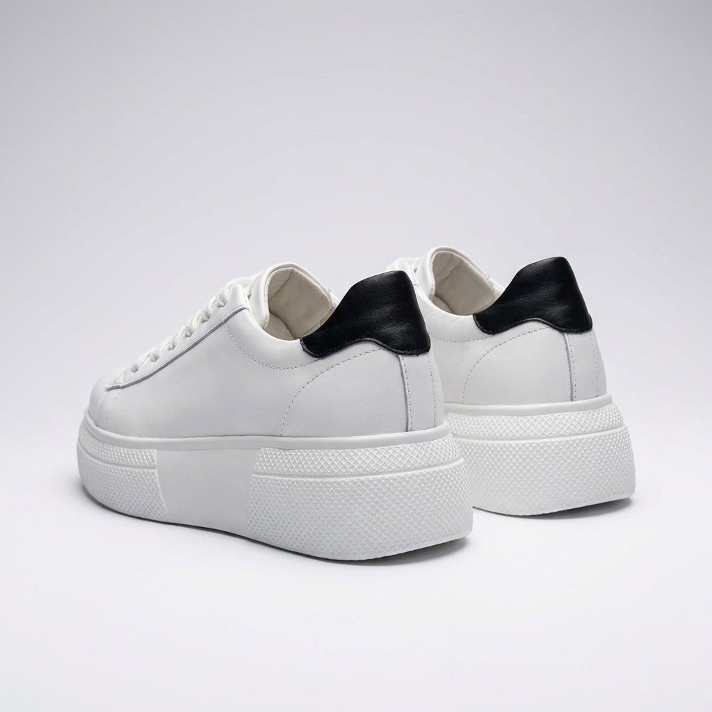 Adidasi dama alb, piele naturala, Asti - 207 - Paul Style