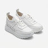 Women's white sneakers, natural leather, Bela-204