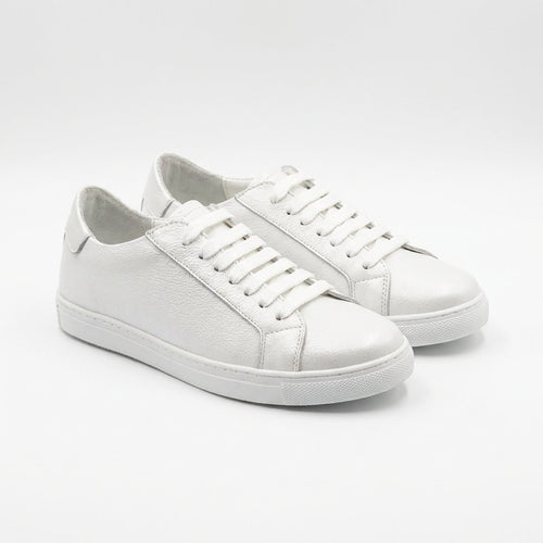 Adidasi dama albi,Vero105, din piele naturala - Paul Style