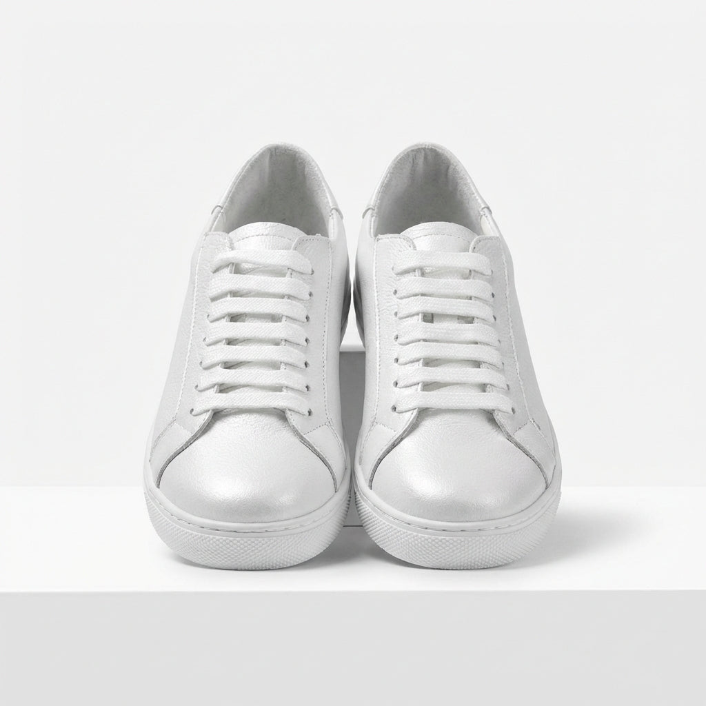 Adidasi dama albi,Vero105, din piele naturala - Paul Style