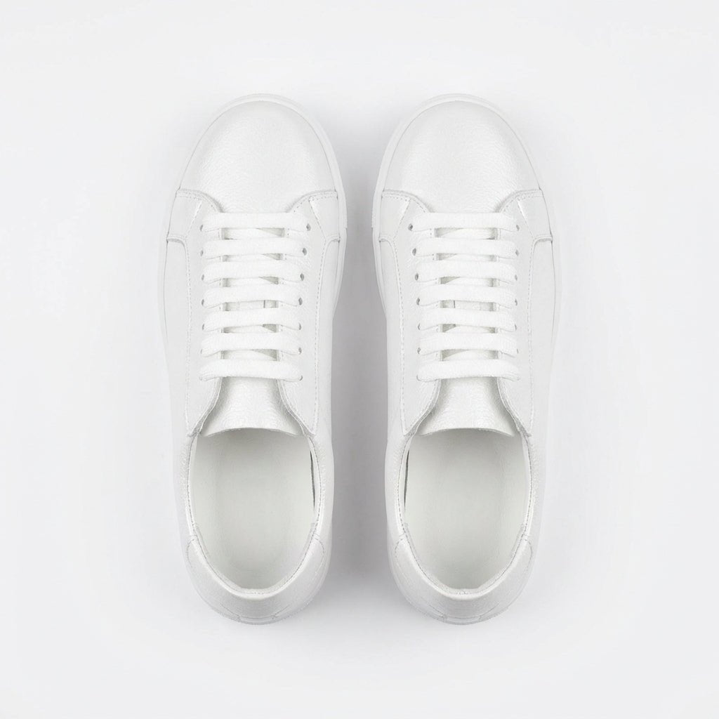 Adidasi dama albi,Vero105, din piele naturala - Paul Style