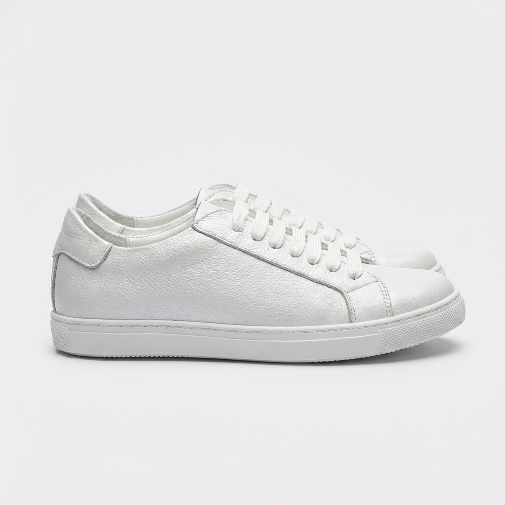 Adidasi dama albi,Vero105, din piele naturala - Paul Style