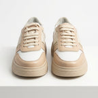 Adidasi dama Bej, Asti - 222, din piele naturala - Paul Style