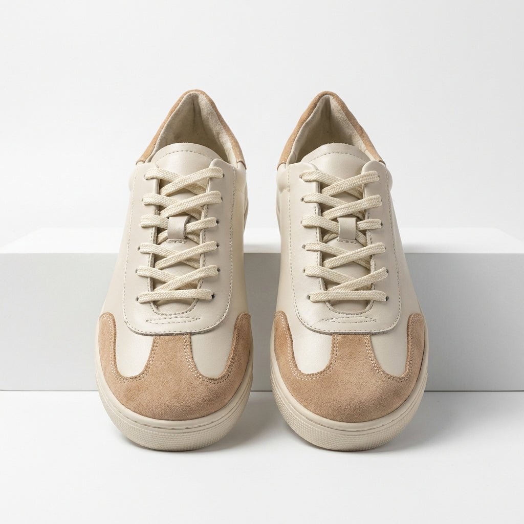 Adidasi dama bej, Vero - 226, din piele naturala - Paul Style