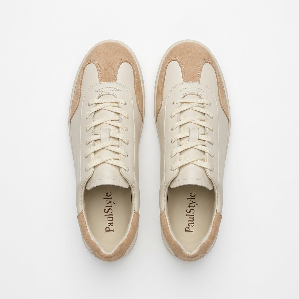 Adidasi dama bej, Vero - 226, din piele naturala - Paul Style