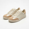 Beige women's sneakers, Vero-226, made of genuine leather