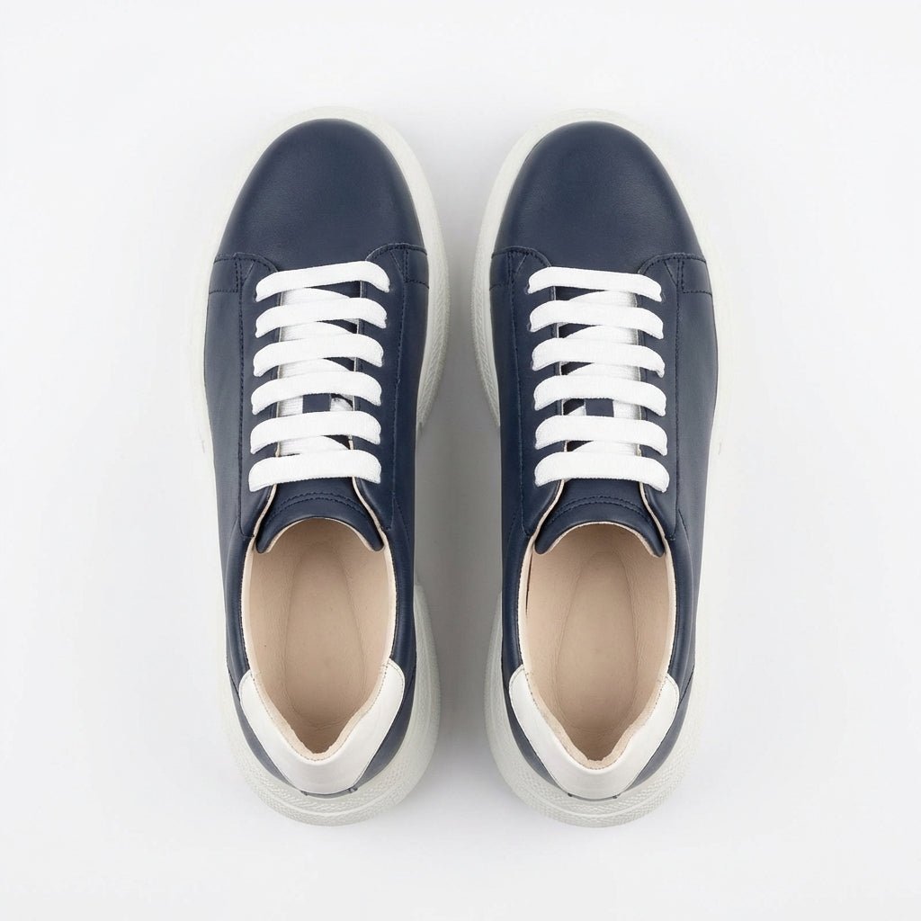 Adidasi dama bleumarin, piele naturla, Asti - 207 - Paul Style