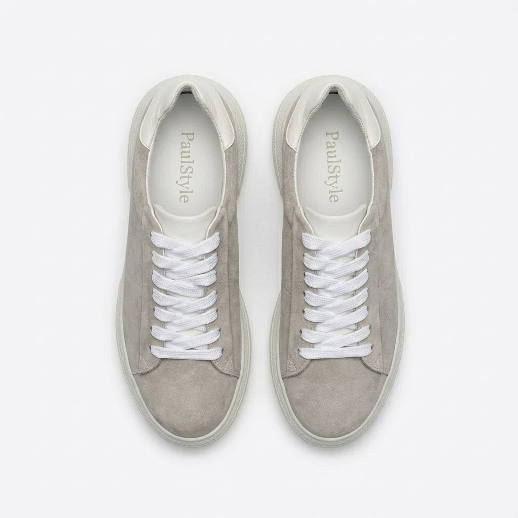 Adidasi dama gri - velur, piele naturla, Asti - 207 - Paul Style