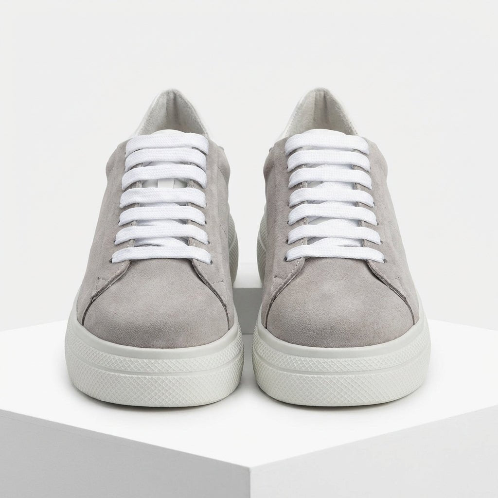 Adidasi dama gri - velur, piele naturla, Asti - 207 - Paul Style