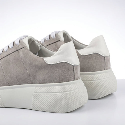 Adidasi dama gri - velur, piele naturla, Asti - 207 - Paul Style