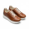 Women's brown-snake sneakers, natural leather, Villa-Prn
