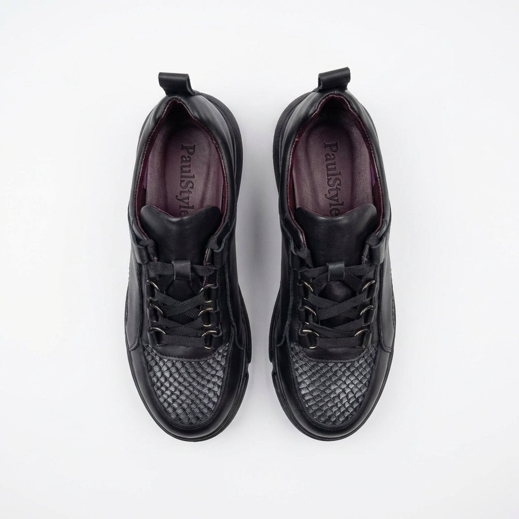 Adidasi dama negri, Aria195, din piele naturala - Paul Style