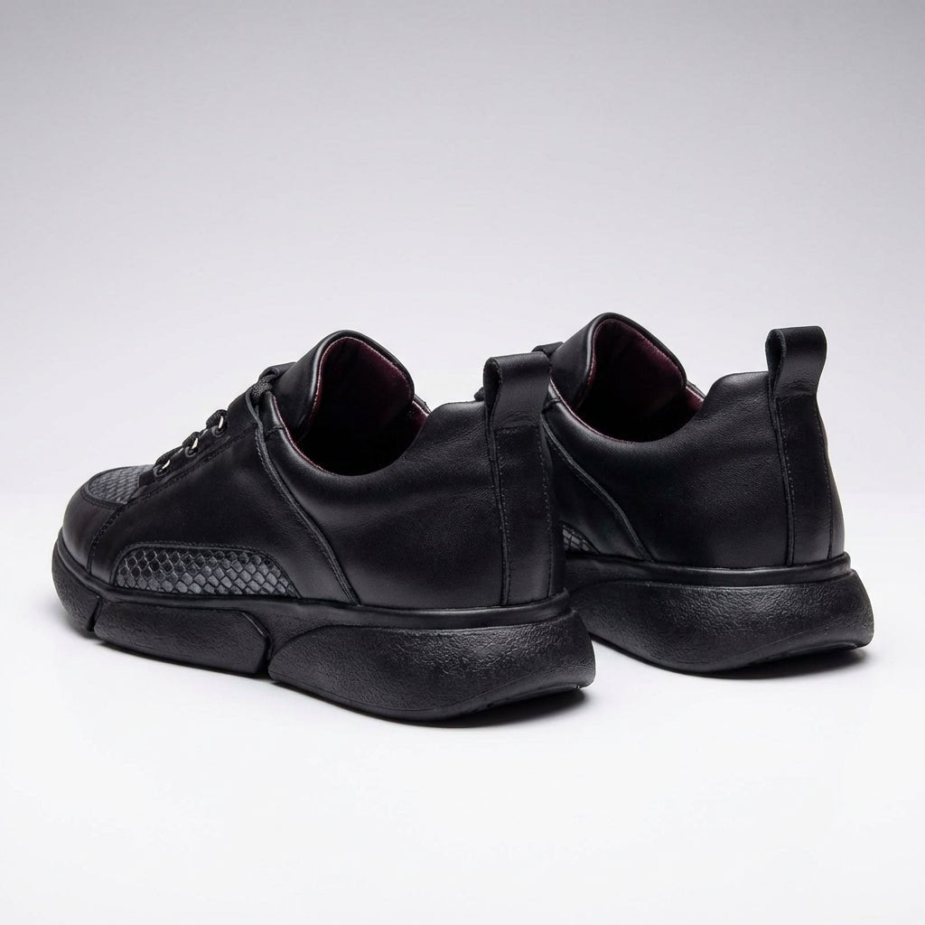 Adidasi dama negri, Aria195, din piele naturala - Paul Style