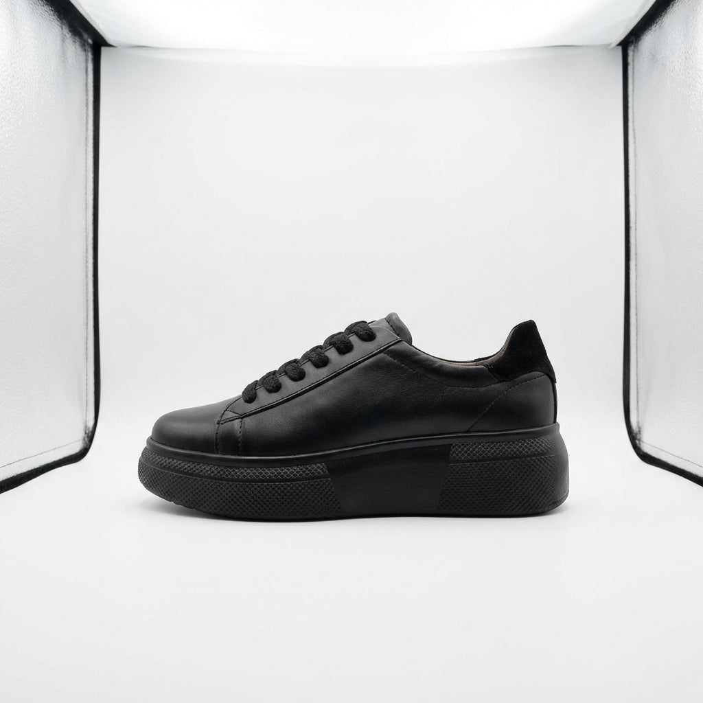 Adidasi dama negri, piele naturala, Asti - 207 - Paul Style